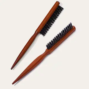Hairbrush Extension Hairdressing Styling Tools Professional Salon Teasing Back Comb Boar Bristle Wood Slim Line Hair Brushes