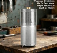 Moteur électrique à micro-boîte de vitesses 12V 370 DC, réducteur de vitesse, construction à aimant permanent
