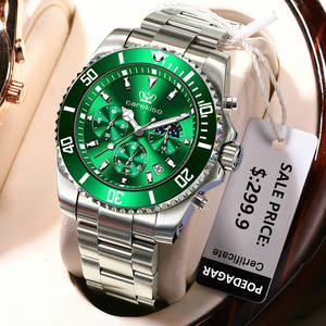 POEDAGAR 902 Special Make Custom Mens Quartz Watch Exclusive Steel Strap 6 Hands Chronometer Storage Business Watch Factory - Product Image 2