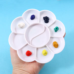 Foska acrylique huile aquarelle <span class=keywords><strong>Gouache</strong></span> utiliser 10 puits artiste mélange plastique blanc Art peinture Palettes pour peinture ou bricolage artisanat - Product Image 5