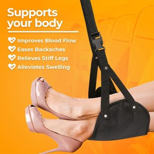 Hamaca de Viaje Suspendida y Ajustable, Hamaca de Oficina con Reposapiés para Avión, para Tren de Alta Velocidad, Muebles de Exterior - Product Image 4