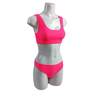Mix &amp; Match de neón de color rosa bikinis Scoop Neck Top <span class=keywords><strong>y</strong></span> se reunieron <span class=keywords><strong>Tanga</strong></span> <span class=keywords><strong>Bikini</strong></span> Tankini damas traje de baño conjuntos - Product Image 2