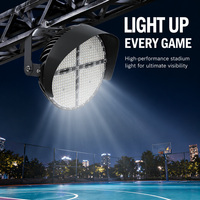 Projecteur LED rond pour stade 500W en aluminium, éclairage de mât haut pour terrains de football, baseball, soccer, gymnases