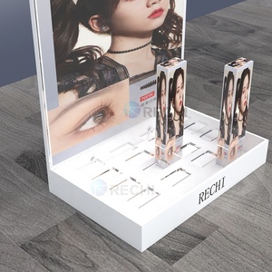 Rechi tùy chỉnh phụ nữ tươi bán buôn phổ lỗ vuông hiển thị sản phẩm Acrylic liên hệ với ống kính hiển thị hiển thị mỹ phẩm đứng - Product Image 5