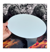 Plaque Ronde en Aluminium de 6, 8 et 10 Pouces, Vierge, Blanche, Personnalisable, pour Impression par Sublimation, Forme Cercle Plat 2D