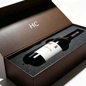 Premium Rigid Paper Wine Gift <b>Box</b> <b>Foldable</b> Magnetic Closure Custom Logo Luxury Packaging for Single Bottle Whiskey - Product Image 2
