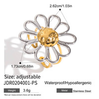 Bagues de luxe Gaovo Niche Premium à motifs floraux, résistantes au ternissement, en acier titane et acier inoxydable, pour femmes