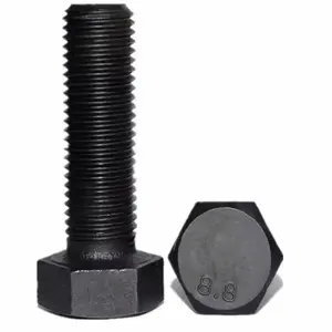 仓库销售高强度等级8.8黑色饰面DIN933 M6 * 20六角头螺栓