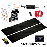 Panneau matriciel 16x32 LED Yeux du Diable Panneau matriciel LED Ultra Mince LED Affichage doux des messages Application mobile LED Affichage des textes de voiture
