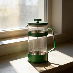Cafetière en verre 350-1000ML, filtre réutilisable écologique, verre borosilicate pour une préparation de café saine et écologique - Product Image 1