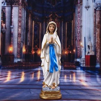 Petite Statue de la Vierge Marie en Résine, Cadeau Catholique pour Décor Religieux, 22 cm de Haut