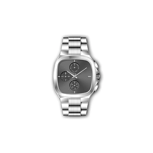 Montre de sport simple de luxe <span class=keywords><strong>vintage</strong></span> <span class=keywords><strong>Seiko</strong></span> 42 mm avec cadran carré, chronographe à <span class=keywords><strong>quartz</strong></span>, logo personnalisé, bracelet en acier inoxydable de 20 mm, étanche - Product Image 2