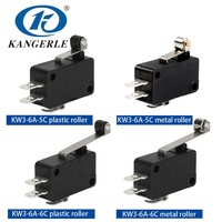 Micro-interrupteur à enclenchement NC SPDT KANGERLE KW3-6A-5C AC250V 0.1A -40 à 105°C 50000 cycles Certifié TUV CQC CE