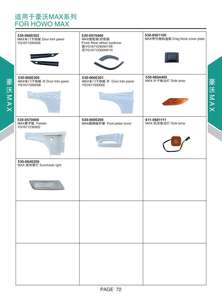 Pour Sinotruck Howo TH7 MAX A7 <span class=keywords><strong>NX</strong></span> N7G Haohan TX T6G T5G MAX phare pare-chocs rétroviseur feu arrière garde-boue Grille voyage porte - Product Image 6