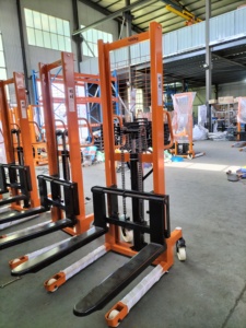 20241ton 2000kg Manual Lift Truck Hydraulic Stacker Trolley Hand <b>Forklift</b> Hand - Product Image 3