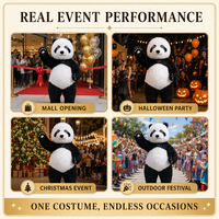 Costume de Mascotte Gonflable Géant Shengchi Panda Ours Polaire pour Adulte, Idéal pour Carnaval et Défilés - Vente en Gros Direct Usine