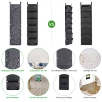 Système de culture suspendu en feutre pour plantes vertes, 3 poches, design vertical, gain de place, respirant, hydrophobe, écologique, vente en gros