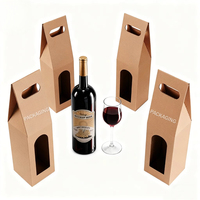 Boîte d'expédition de vin en carton ondulé personnalisée, 2 bouteilles, emballage en carton kraft, logo, écologique, vente en gros, usine