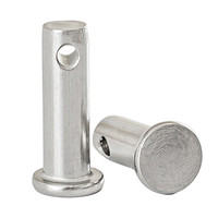 DIN 1444 ISO 2341b A2 304 Baja Tahan Karat Pin Clevis Berbahu Kepala Bulat Pin Silinder Galvanis dengan Lubang M3