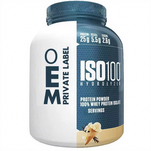 Compléments alimentaires de musculation OEM <span class=keywords><strong>Iso</strong></span> 100 Poudre de protéines avec 25g d'isolat de lactosérum hydrolysé 100% Protéine de musculation Protéine de lactosérum Créatine - Product Image 1