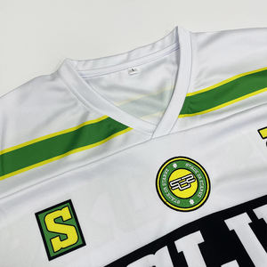 Custom <b>V</b> <b>Neck</b> Print <b>T</b> <b>Shirts</b> Oversized Boxy Embroidery Vintage Retro American Soccer Wear Cropped Football Jersey - Product Image 6