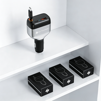 Adaptateur de chargeur de voiture USB rétractable PD ignifuge mat anti-rayures 84W multi-protocoles à charge rapide pour voitures/camions