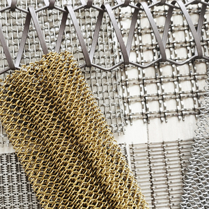 Grilles <span class=keywords><strong>en</strong></span> treillis métallique tissé <span class=keywords><strong>en</strong></span> acier inoxydable pour cloisons intérieures commerciales et revêtements muraux - Product Image 2