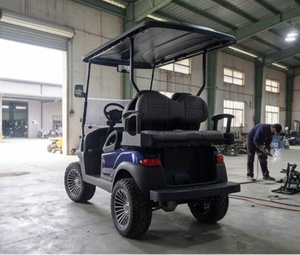 Voiturette de golf électrique rouge 2 places, buggy utilitaire à toit ouvert, vitesse 30-50 km/h, autonomie 50-70 km, idéale pour les parcs de golf et les parkings de centres de villégiature - Product Image 6