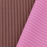 Tissu en maille côtelée polyester élasthanne 230 g/m² 2x2, teint uni, couleurs personnalisées, respirant, extensible, anti-boulochage, pour vêtements de sport et maillots de bain