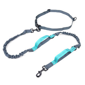 Stock al por mayor de doble ASA Bungee cintura correa retráctil manos libres correa para perros pequeños medianos grandes - Product Image 1