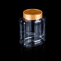 Bocal en Plastique Transparent à Col Large, Étanchéité Alimentaire, Vente Directe Usine, pour l'Emballage de Bonbons, Biscuits, Gelées, Chocolats