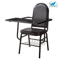Mobilier scolaire panneau ignifuge dossier de siège et bloc-notes chaise jambe en métal enfants ou étudiants ensemble de chaises de bureau d'école
