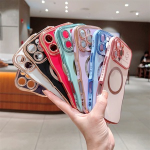 Custodia magnetica in TPU in Silicone per <span class=keywords><strong>iPhone</strong></span> 16 15 14 13 12 11 Pro Max Plus Cover di ricarica Wireless - Product Image 5