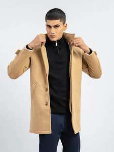 Abbigliamento invernale personalizzato alta qualità in tessuto misto lana fodera calda all'interno di bottoni personalizzati giacca lunga da uomo cappotto lungo per gli uomini - Product Image 2