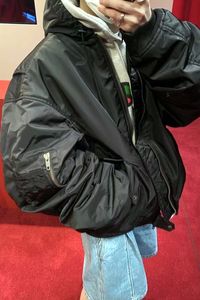 하이 퀄리티 사용자 정의 겨울 코트 대표팀 Ma-1 남성 폭격기 재킷 봄버 레이싱 블랙 재킷 - Product Image 3