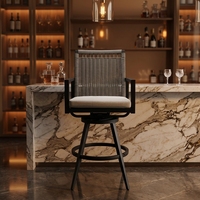 Table haute d'extérieur en aluminium et ensemble de chaises en stock