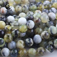 Vente en gros de perles d'opale verte 6/8/10 mm, pierre naturelle, perles d'opale verte pour la fabrication de bracelets