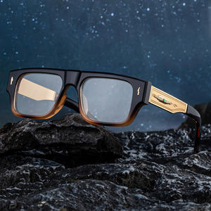 Gafas de Sol ZS-98355B para Hombre, Montura Cuadrada, Lentes de PC con Protección UV400, Montura Negra, Gafas de Protección Solar de Moda para Exteriores - Product Image 1