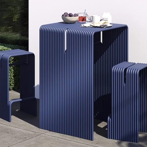 Juego <span class=keywords><strong>de</strong></span> mesa <span class=keywords><strong>y</strong></span> silla para exteriores <span class=keywords><strong>de</strong></span> aleación <span class=keywords><strong>de</strong></span> aluminio <span class=keywords><strong>de</strong></span> diseño moderno, juego <span class=keywords><strong>de</strong></span> café informal elegante para balcón, jardín o <span class=keywords><strong>terraza</strong></span> - Product Image 4