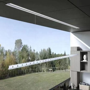 Rak pengering pakaian Remote Control, rak gantungan baju teknologi pintar tidak terlihat, rak pakaian terpasang di dinding <span class=keywords><strong>CE</strong></span> 18w, paduan aluminium - Product Image 1