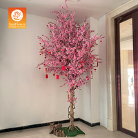 Sunwedding Fleurs artificielles Centres de table Arbre plastique rose Arbre pour décorations de mariage en plein air Jour de Noël