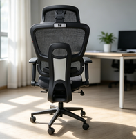 Chaise de bureau ergonomique moderne pivotante avec support lombaire en maille, appui-tête réglable, chaises inclinables de luxe personnalisables