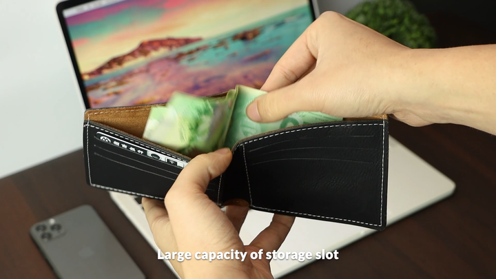 Personalized Men's Gift High Quality Wallets with Laser Engraving