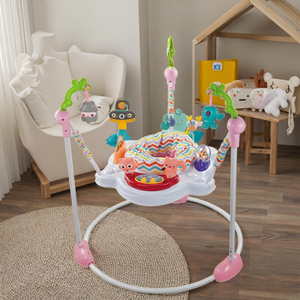 H&C TOYS Chaise à bascule multifonctionnelle en plastique pour bébé, trotteur d'apprentissage, balançoire à bascule pour tout-petit, sauteur musical pour bébé, motif animal - Product Image 5