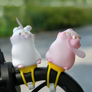 เครื่องประดับแฮนด์จักรยานรูปสัตว์การ์ตูนน่ารัก ของตกแต่งพลาสติกสำหรับสกู๊ตเตอร์ไฟฟ้าและจักรยาน ติดตั้งง่าย - Product Image 1