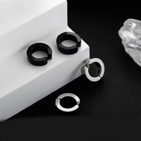Boucles d'oreilles Punk Rock en acier titane pour femmes et hommes, Clips d'oreille sans Piercing, bijoux de rue minimalistes