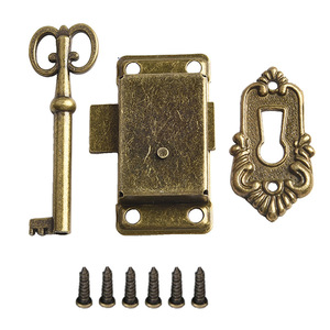 QY Antique Bronze <b>Cabinet</b> <b>Lock</b> With Key For Furniture Jewelry Box Display Case Easy Installation - Product Image 4