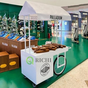 Carro de empuje para negocios familiares, camión de <span class=keywords><strong>comida</strong></span>, solución compacta de venta ambulante asequible para bebidas de aperitivos caseros - Product Image 1