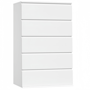 Organizadores de Gabinetes Blancos de Diseño Simple, Cajonera Metálica de Almacenamiento, 5 Cajones, Cajonera <span class=keywords><strong>Chester</strong></span> para Dormitorio, Sala de Estar, Oficina en Casa, Escuela - Product Image 1