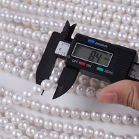 Vente en gros de perles d'eau douce Edison de qualité AA, rondes, blanches naturelles, 8-9 mm, pour la fabrication de bijoux